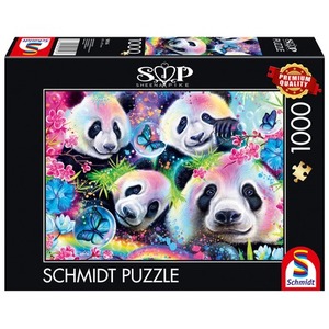 PQ Puzzle 1000 el. SHEENA PIKE Pandy i kwiaty