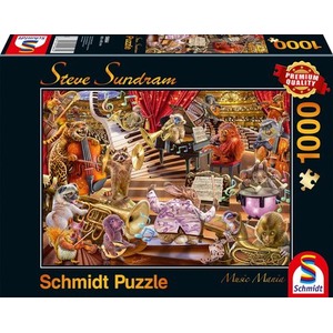 PQ Puzzle 1000 el. STEVE SUNDRAM Zwierzaki grają koncert (Music Mania)