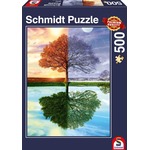 PQ Puzzle 500 el. Jedno drzewo - cztery pory roku