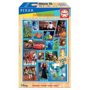 Puzzle 100 el. Bohaterowie bajek (Disney / Pixar) (drewniane)