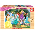 Puzzle 100 el. Księżniczki z bajek Disneya (drewniane)