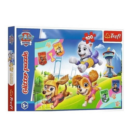 Puzzle 100 Glitter Błyszczące psiaki TREFL
