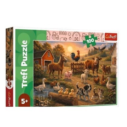 Puzzle 100 Przyjaciele ze wsi TREFL