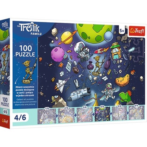 Puzzle 100 Rodzina Treflików Robobot w kosmosie 16544