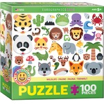 Puzzle 100 Smartkids EmojiPuzzle Wildlife Anim 6100-5395