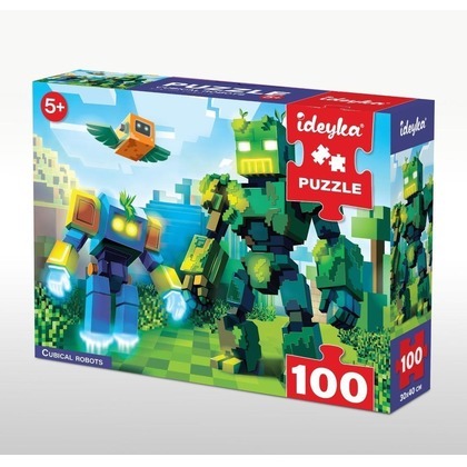 Puzzle 100 Sześcienne roboty Grałamigłówka