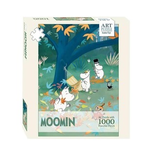 Puzzle 1000 Artystyczne Muminki Zabawa w Lesie