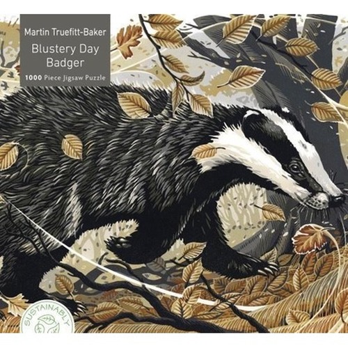 Puzzle 1000 Borsuk w wietrzny dzień Martin Truefit