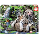 Puzzle 1000 el. Białe tygrysy bengalskie