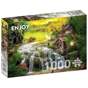 Puzzle 1000 el. Chatka z młynem wodnym