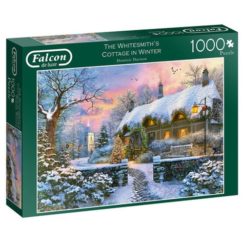 Puzzle 1000 el. FALCON Chatka dekarza zimą