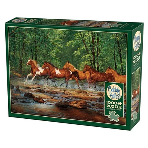 Puzzle 1000 el. Galopem przez rzekę