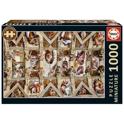 Puzzle 1000 el. Kaplica Sykstyńska, Michał Anioł (miniatura)