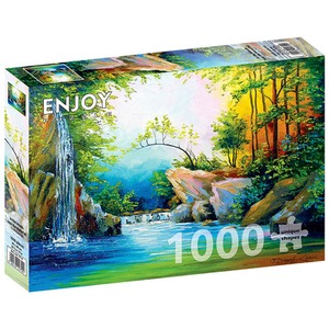 Puzzle 1000 el. Leśny wodospad
