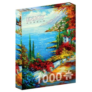 Puzzle 1000 el. Miasteczko nad morzem