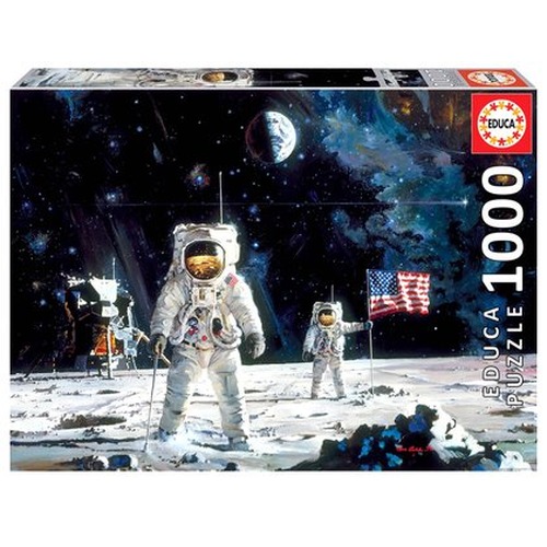 Puzzle 1000 el. Pierwsi ludzie na księżycu