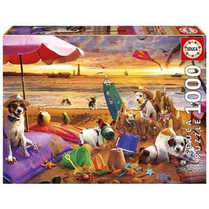 Puzzle 1000 el. Psy na plaży