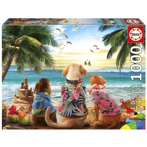Puzzle 1000 el. Psy na plaży