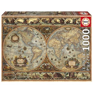 Puzzle 1000 el. Stara mapa świata