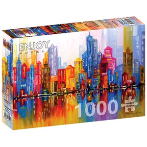 Puzzle 1000 el. Tęczowe miasto