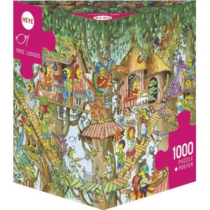 Puzzle 1000 elementów Domki na drzewie