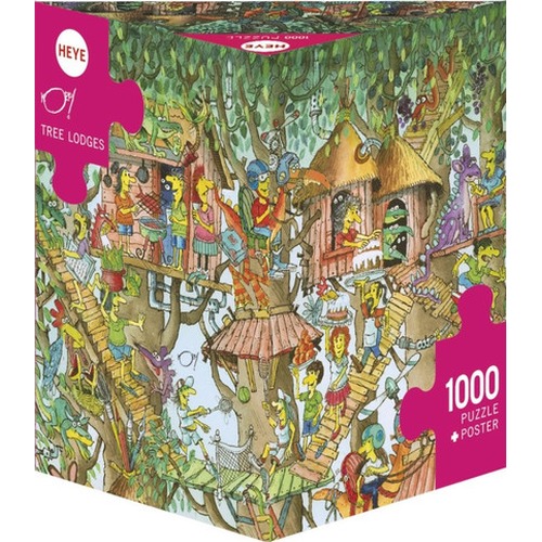 Puzzle 1000 elementów Domki na drzewie