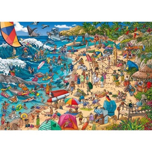 Puzzle 1000 elementów Zwariowana plaża