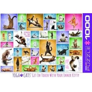 Puzzle 1000 Kocia Yoga