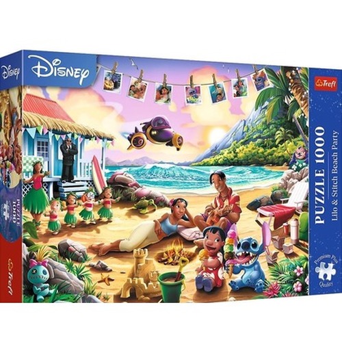 Puzzle 1000 Lilo&Stitch Impreza na plaży TREFL