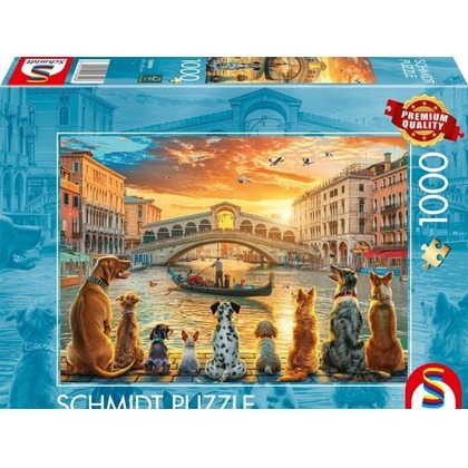 Puzzle 1000 Psy w Wenecji / Włochy