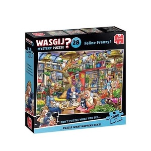 Puzzle 1000 Wasgij Jumbo Retro koci obłęd