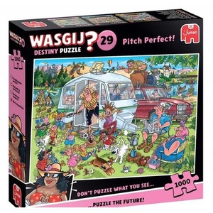 Puzzle 1000 Wasgij Jumbo Retro na kampingu