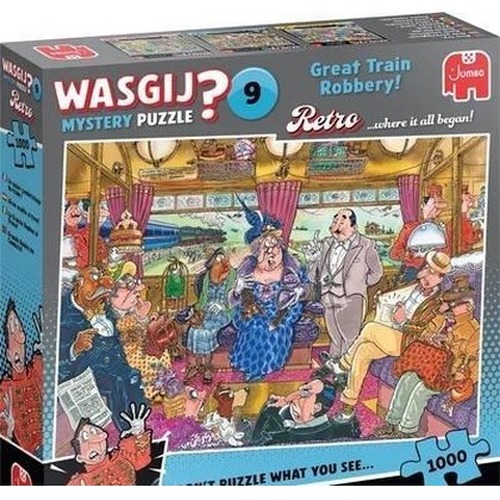 Puzzle 1000 Wasgij Jumbo Retro napad na pociąg