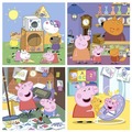 Puzzle 12 el. + 16 el. + 20 el. + 25 el. Świnka Peppa