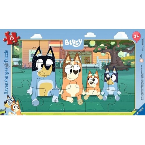 Puzzle 15 Bluey & Family Frame