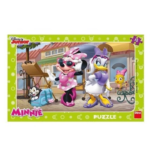 Puzzle 15 Ramkowe Minnie na Montmartre DINO