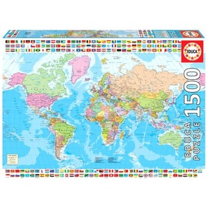 Puzzle 1500 el. Polityczna mapa świata