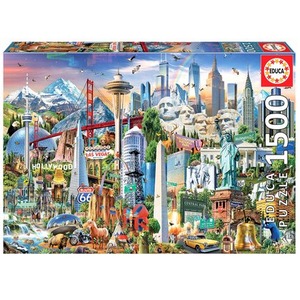 Puzzle 1500 el. Symbole Ameryki Północnej