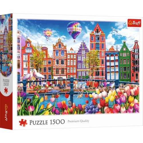 Puzzle 1500 Kolorowy Amsterdam