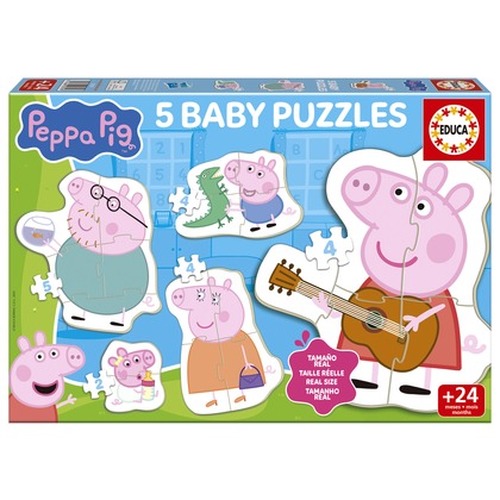Puzzle 2-5 el. Świnka Peppa