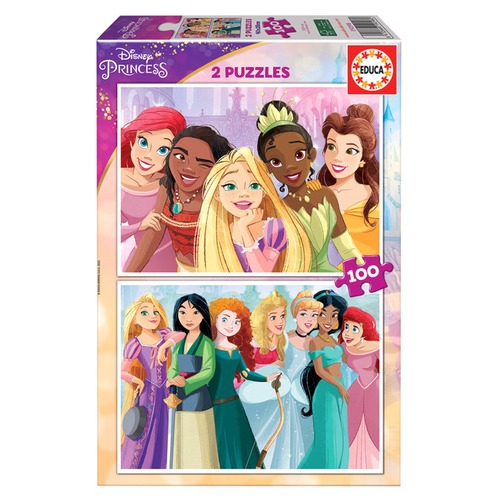 Puzzle 2 x 100 el. Księżniczki z bajek Disneya