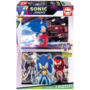 Puzzle 2 x 100 el. Sonic Prime (fluorescencyjne)