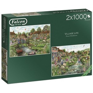 Puzzle 2 x 1000 el. FALCON Życie na wsi