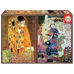 Puzzle 2 x 1000 el. Pocałunek / Dziewica, Gustav Klimt