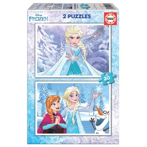 Puzzle 2 x 20 el. Kraina Lodu