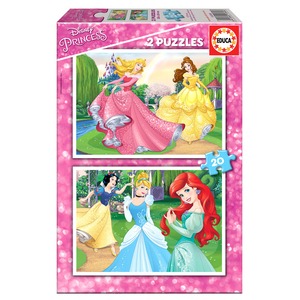Puzzle 2 x 20 el. Księżniczki z bajek Disneya