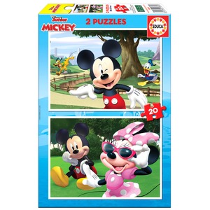 Puzzle 2 x 20 el. Myszka Miki i przyjaciele