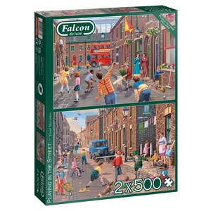 Puzzle 2 x 500 el. FALCON Zabawa na ulicy