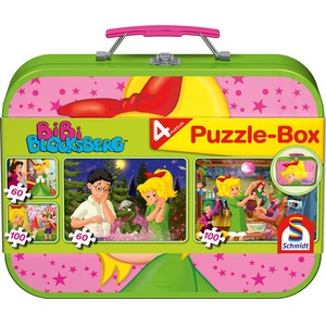 Puzzle 2 x 60 el. + 2 x 100 el. w walizce - Bibi Blocksberg