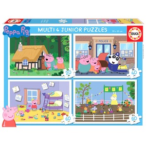 Puzzle 20 el. + 40 el. + 60 el. + 80 el. Świnka Peppa